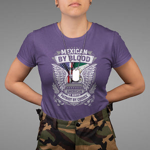 Mexican By Blood American By Birth Patriot By Choice T Shirt TS09 Purple Printyourwear