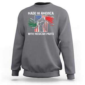 Made In America with Mexican Parts Sweatshirt TS09 Charcoal Printyourwear