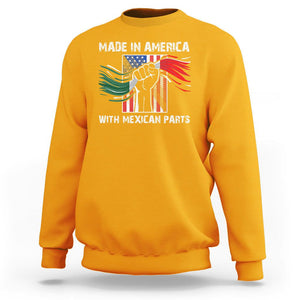 Made In America with Mexican Parts Sweatshirt TS09 Gold Printyourwear