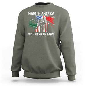 Made In America with Mexican Parts Sweatshirt TS09 Military Green Printyourwear