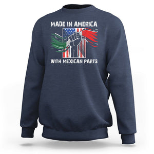 Made In America with Mexican Parts Sweatshirt TS09 Navy Printyourwear