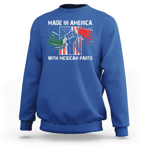 Made In America with Mexican Parts Sweatshirt TS09 Royal Blue Printyourwear