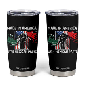 Made In America with Mexican Parts Tumbler Cup TS09 Black Print Your Wear