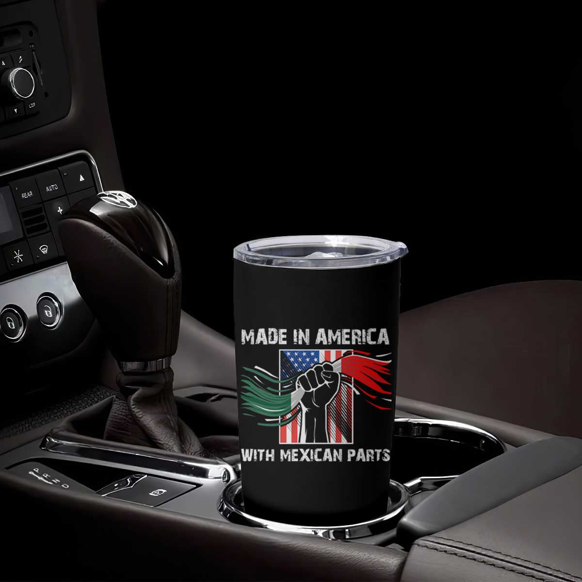 Made In America with Mexican Parts Tumbler Cup TS09 Print Your Wear