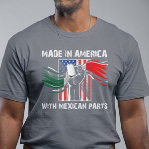 Made In America with Mexican Parts T Shirt TS09 Charcoal Printyourwear