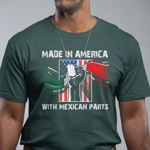 Made In America with Mexican Parts T Shirt TS09 Dark Forest Green Printyourwear