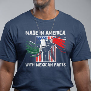 Made In America with Mexican Parts T Shirt TS09 Navy Printyourwear