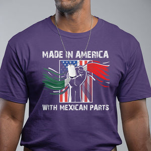 Made In America with Mexican Parts T Shirt TS09 Purple Printyourwear