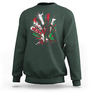 Mexican Soccer Fan Sweatshirt Vamos Mexico Football Fans TS09 Dark Forest Green Printyourwear