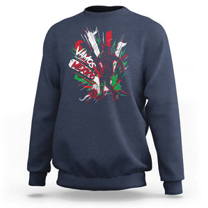 Mexican Soccer Fan Sweatshirt Vamos Mexico Football Fans TS09 Navy Printyourwear