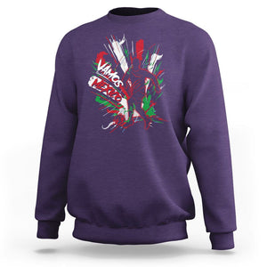 Mexican Soccer Fan Sweatshirt Vamos Mexico Football Fans TS09 Purple Printyourwear