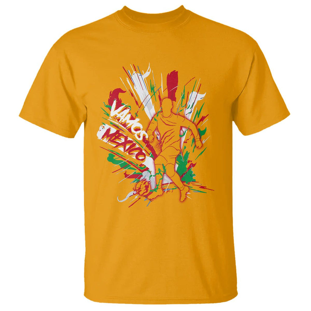 Mexican Soccer Fan T Shirt Vamos Mexico Football Fans TS09 Gold Printyourwear