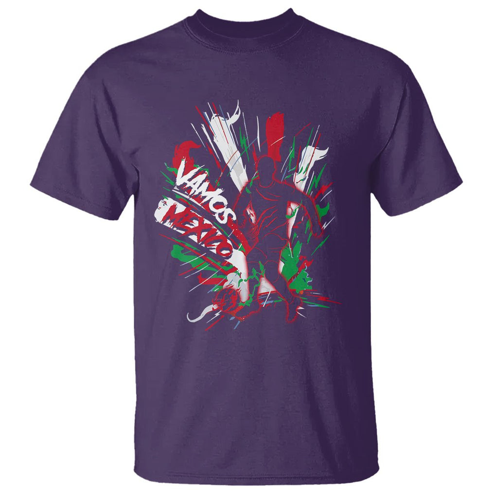 Mexican Soccer Fan T Shirt Vamos Mexico Football Fans TS09 Purple Printyourwear