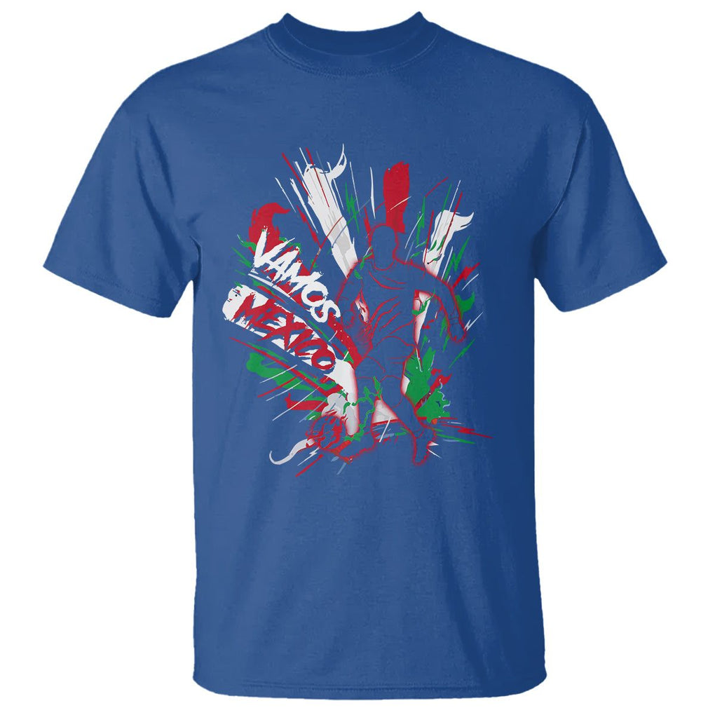 Mexican Soccer Fan T Shirt Vamos Mexico Football Fans TS09 Royal Blue Printyourwear