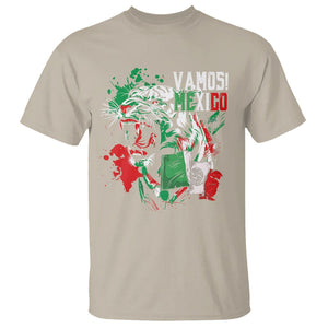 Mexican Soccer Fan T Shirt Vamos Mexico Flag Tiger TS09 Sand Printyourwear