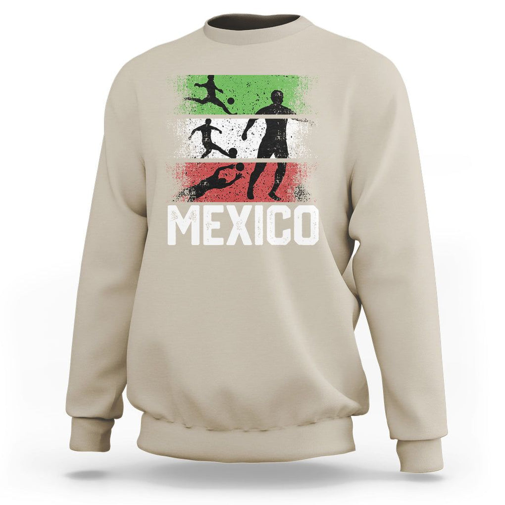 Mexican Soccer Fan Sweatshirt Mexico Flag Football Team TS09 Sand Printyourwear