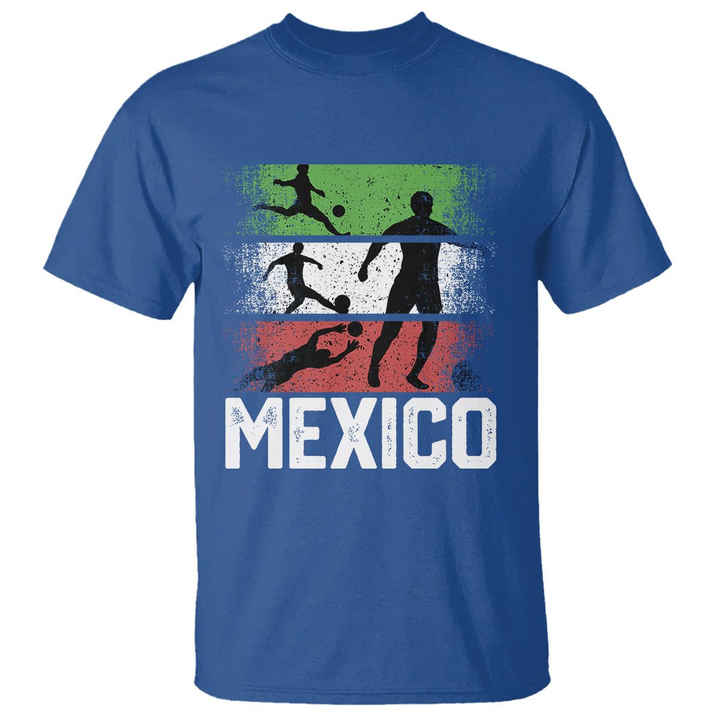 Mexican Soccer Fan T Shirt Mexico Flag Football Team TS09 Royal Blue Printyourwear
