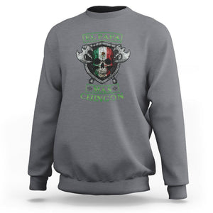 Mexican Dad Sweatshirt El Papa Mas Chingon Mexico Father's Day TS09 Charcoal Printyourwear