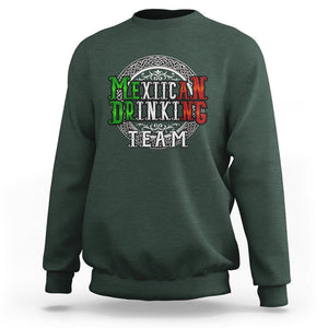 Mexican Drinking Team Sweatshirt Funny Mexico Flag Beer Party TS09 Dark Forest Green Printyourwear
