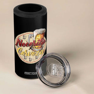 Mexican Drinking 4 in 1 Can Cooler Tumbler Necesito Cerveza Mexico Beer Lover TS09 Print Your Wear