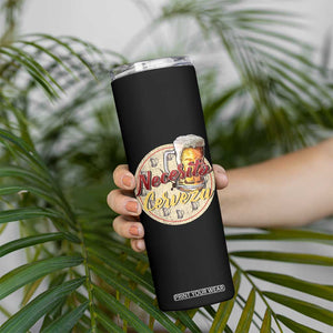 Mexican Drinking Skinny Tumbler Necesito Cerveza Mexico Beer Lover TS09 Print Your Wear