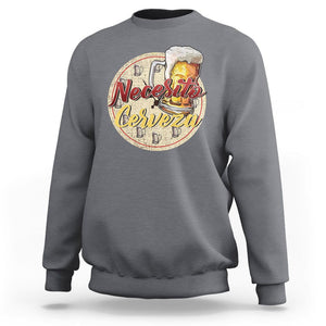Mexican Drinking Sweatshirt Necesito Cerveza Mexico Beer Lover TS09 Charcoal Printyourwear