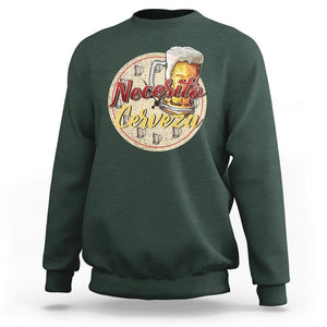Mexican Drinking Sweatshirt Necesito Cerveza Mexico Beer Lover TS09 Dark Forest Green Printyourwear