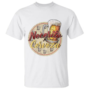 Mexican Drinking T Shirt Necesito Cerveza Mexico Beer Lover TS09 White Printyourwear