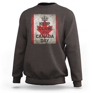Keep Calm It's Canada Day Sweatshirt TS09 Dark Chocolate Print Your Wear