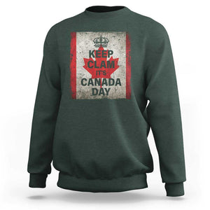 Keep Calm It's Canada Day Sweatshirt TS09 Dark Forest Green Print Your Wear