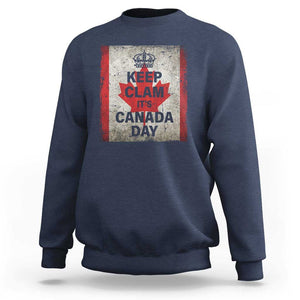 Keep Calm It's Canada Day Sweatshirt TS09 Navy Print Your Wear