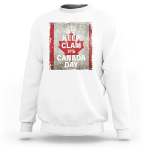 Keep Calm It's Canada Day Sweatshirt TS09 White Print Your Wear