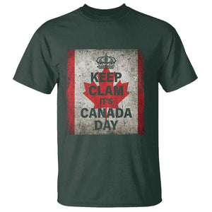 Keep Calm It's Canada Day T Shirt TS09 Dark Forest Green Print Your Wear