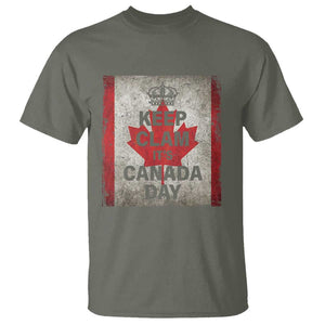 Keep Calm It's Canada Day T Shirt TS09 Military Green Print Your Wear