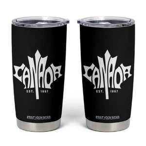 Canada Est. 1867 Maple Leaf Tumbler Cup TS09 Black Print Your Wear