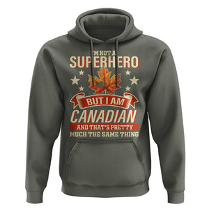 I'm Not A Superhero But I Am Canadian Hoodie TS09 Military Green Print Your Wear