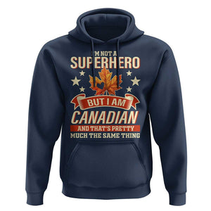 I'm Not A Superhero But I Am Canadian Hoodie TS09 Navy Print Your Wear