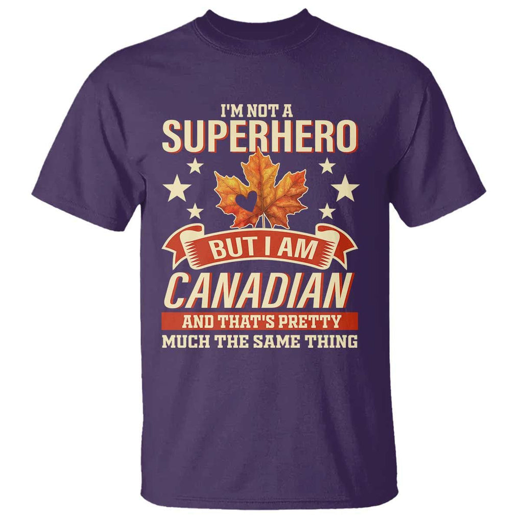 I'm Not A Superhero But I Am Canadian T Shirt TS09 Purple Print Your Wear
