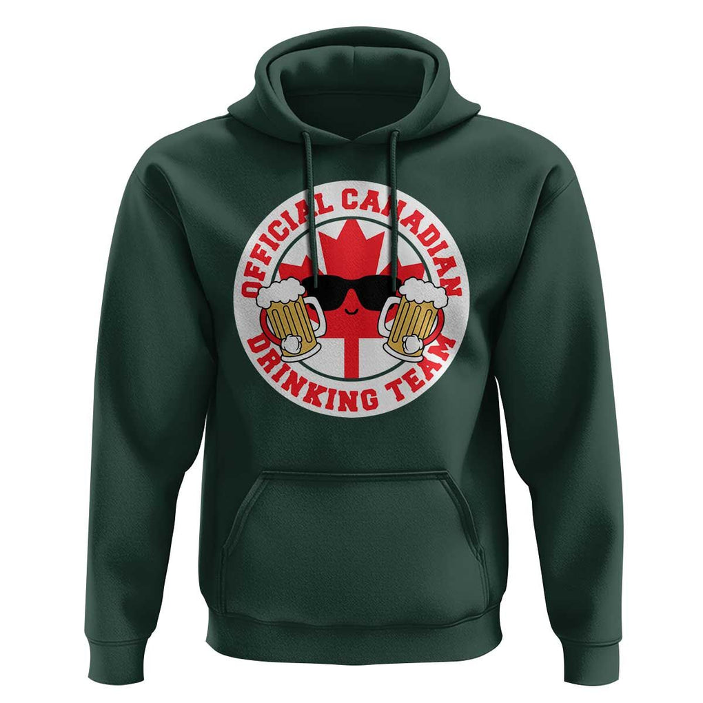 Canada Beer Lover Hoodie Official Canadian Drinking Team TS09 Dark Forest Green Print Your Wear