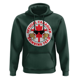 Canada Beer Lover Hoodie Official Canadian Drinking Team TS09 Dark Forest Green Print Your Wear