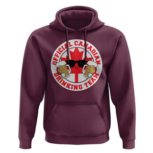 Canada Beer Lover Hoodie Official Canadian Drinking Team TS09 Maroon Print Your Wear
