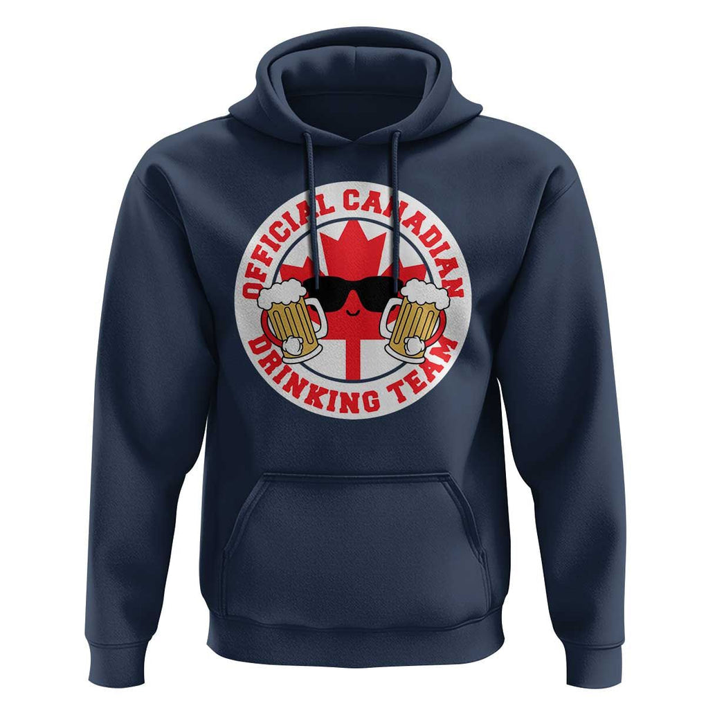 Canada Beer Lover Hoodie Official Canadian Drinking Team TS09 Navy Print Your Wear