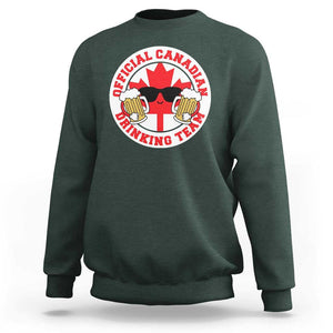 Canada Beer Lover Sweatshirt Official Canadian Drinking Team TS09 Dark Forest Green Print Your Wear