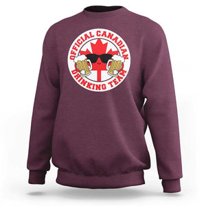 Canada Beer Lover Sweatshirt Official Canadian Drinking Team TS09 Maroon Print Your Wear