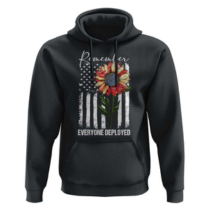 Red Friday Hoodie Remember Everyone Deployed American Flag Sunflower TS09 Black Print Your Wear