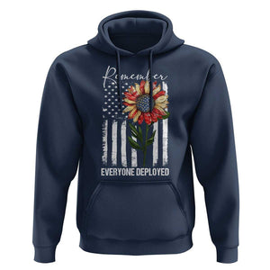 Red Friday Hoodie Remember Everyone Deployed American Flag Sunflower TS09 Navy Print Your Wear