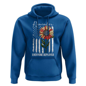 Red Friday Hoodie Remember Everyone Deployed American Flag Sunflower TS09 Royal Blue Print Your Wear