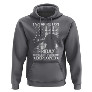 Red Friday Hoodie I Wear Red On Friday Remember Everyone Deployed TS09 Charcoal Print Your Wear
