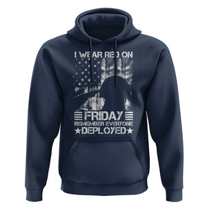 Red Friday Hoodie I Wear Red On Friday Remember Everyone Deployed TS09 Navy Print Your Wear