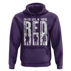 Red Friday Hoodie On Friday We Wear Red Remember Everyone Deployed TS09 Purple Print Your Wear